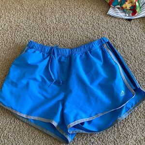 Womens Blue Adidas Running Athletic Shorts